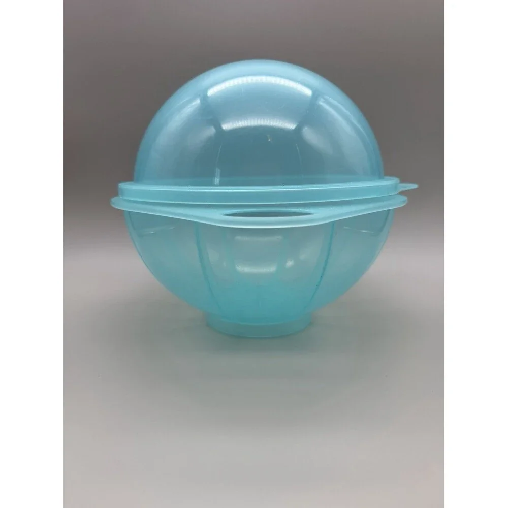 VTG 70s Copco Blue Plastic Sphere Lettuce Crisper Salad Keeper 9